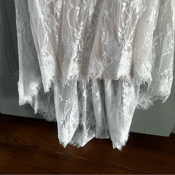 NWT Lulus Valeria White Lace Strapless Bustier Maxi Dress - Picture 10 of 13